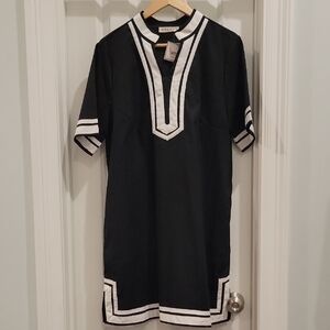 Black Dress with White Trim